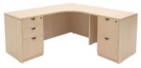 12T497 Office Desk, L-Shape, Legacy, 66W, Maple