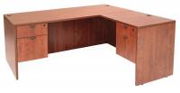 12T498 Office Desk, L-Shape, Legacy, 66W, Cherry