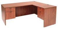 12T505 Office Desk, L-Shape, Legacy, 71W, Cherry