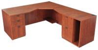 12T508 Office Desk, L-Shape, Legacy, 71W, Cherry