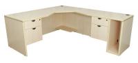 12T513 Office Desk, L-Shape, Legacy, 71W, Maple