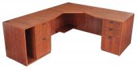 12T514 Office Desk, L-Shape, Legacy, 71W, Cherry