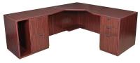 12T515 Office Desk, L-Shape, Legacy, 71W, Mahogany