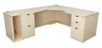 12T516 Office Desk, L-Shape, Legacy, 71W, Maple