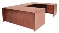 12T523 Office Desk, U-Shape, Legacy, 66W, Cherry