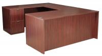 12T527 Office Desk, U-Shape, Legacy, 71W, Mahogany