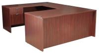 12T530 Office Desk, U-Shape, Legacy, 71W, Mahogany