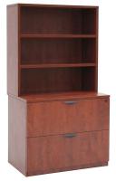 12T547 Hutch w/ Lateral File, Legacy, Cherry