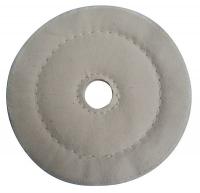 12U103 Buffing Wheel, Cushion Sewn, 6 In Dia.