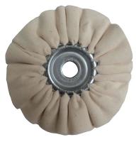 12U111 Buffing Wheel, Pleated, 6 In Dia.