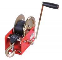 12U367 Ratcheting Winch w/Strap, Spur, 1800 lb.