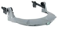 12V758 Faceshield Frame, Slotted Cap, Plastic, Gry