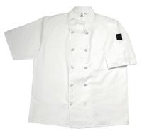 12W016 Crew Jacket, Unisex, White, Short Sleeve, XL