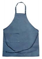 12W059 Bib Apron, Full Length, Side Pocket, Navy