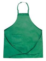 12W061 Bib Apron, Full Length, Side Pocket, Green