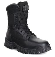 12W214 Work Boots, Pln, Mens, 8, Black, 1PR