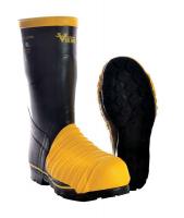 12W843 Miner Boots, Steel Toe, 14In, Blk/Ylw, 9, PR