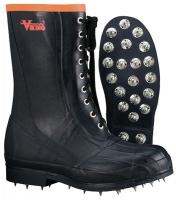 12W855 Boots, Cleated Sole, Rubber, 14In, 9, PR