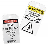 12X318 Safety Tag, Black/Yellow, Tag Stock