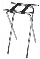 12Y327 Deluxe Steel Tray Stand, Chrome