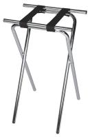 12Y333 Tall Steel Tray Stand, Chrome