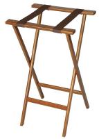 12Y339 Deluxe Wood Tray Stand Steel Rods