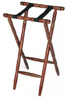 12Y352 Turned Wood Tray Stand, Mahogany, Pk 5