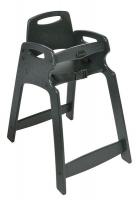 12Y387 Eco High Chair, Unssbld, Black