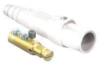 12Y736 Male Connector, Single Pole Cam, White