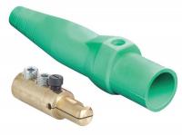 12Y742 Male Connector, Single Pole Cam, Green