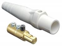 12Y752 Male Connector, Single Pole Cam, White