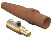 12Y754 Male Connector, Single Pole Cam, Brown
