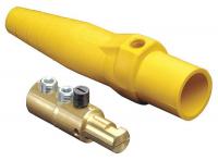 12Y759 Male Connector, Single Pole Cam, Yellow