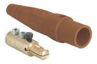12Y762 Female Connector, Single Pole Cam, Brown