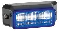 12Z086 Warning Light, LED, Blue, Surf, Rect, 3-1/2 L