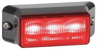 12Z087 Warning Light, LED, Red, Surf, Rect, 3-1/2 L