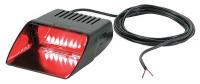 12Z116 Sngl Hd Dash/Deck Light, LED, Red, 4-5/16 W