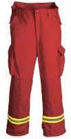 13A350 Turnout Pants, Red, 2XL, Inseam 31 In.