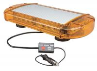 13A534 Low Mini Lightbar, LED, Ambr, Mag, 16-1/2 In