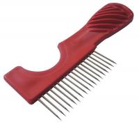 13A607 Paint Brush Comb, 6-3/4 L x2-3/4 In W, Red