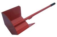 13A621 Bucket Scoop, 25x7 In, Red, Stl, w/2 Holes