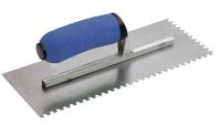 13A631 Notched Trowel, 2-Sided, 11 x 4-1/2, Steel