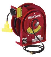 13A882 Cord Reel, 16/3, 50Ft, 125V, 13A, Tri-tap
