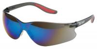 13D090 Safety Glasses, Blue Mirror, Hard Coat