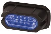 13D539 Warning Light, LED, Blue, Surf, Rect, 3-7/8 L