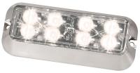 13D550 Warning Light, LED, White, Surface, Rect, 5 L