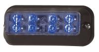 13D554 Warning Light, LED, Blue, Surf, Rect, 5 L