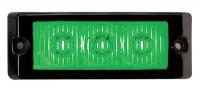 13D560 Single Lighthead, LED, Green, Rect, 3-1/2 L