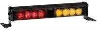 13D590 Dl Hd Dash/Dck Light, LED, Rd/Ambr, 9-7/16W