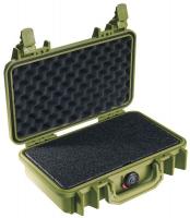 13D708 Protector Case w/Foam, 0.12 cu ft., OD Grn